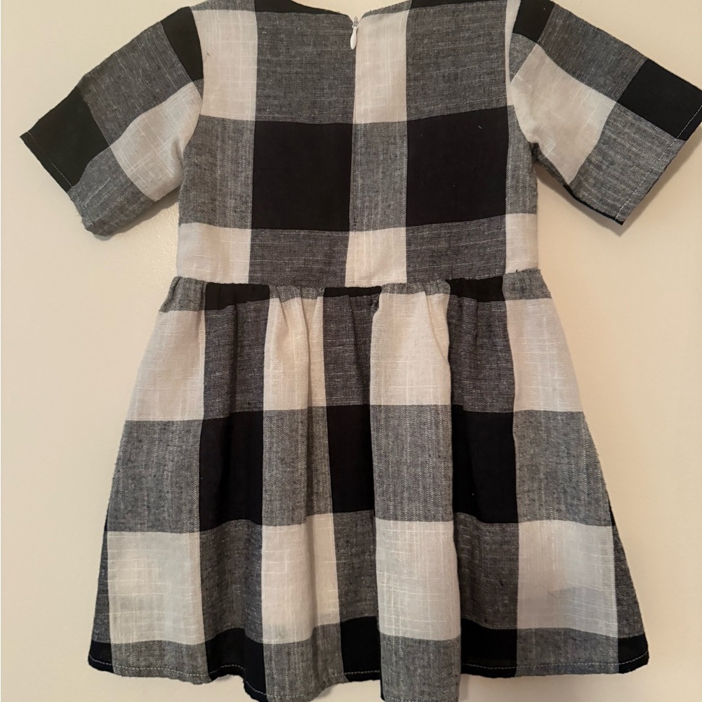 Roolee Kids Black and White Plaid Dress - Picture 2 of 3